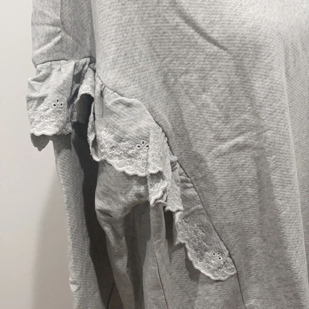 LOFT Embroidered Ruffle Sleeve Sweater - Picture 7 of 10